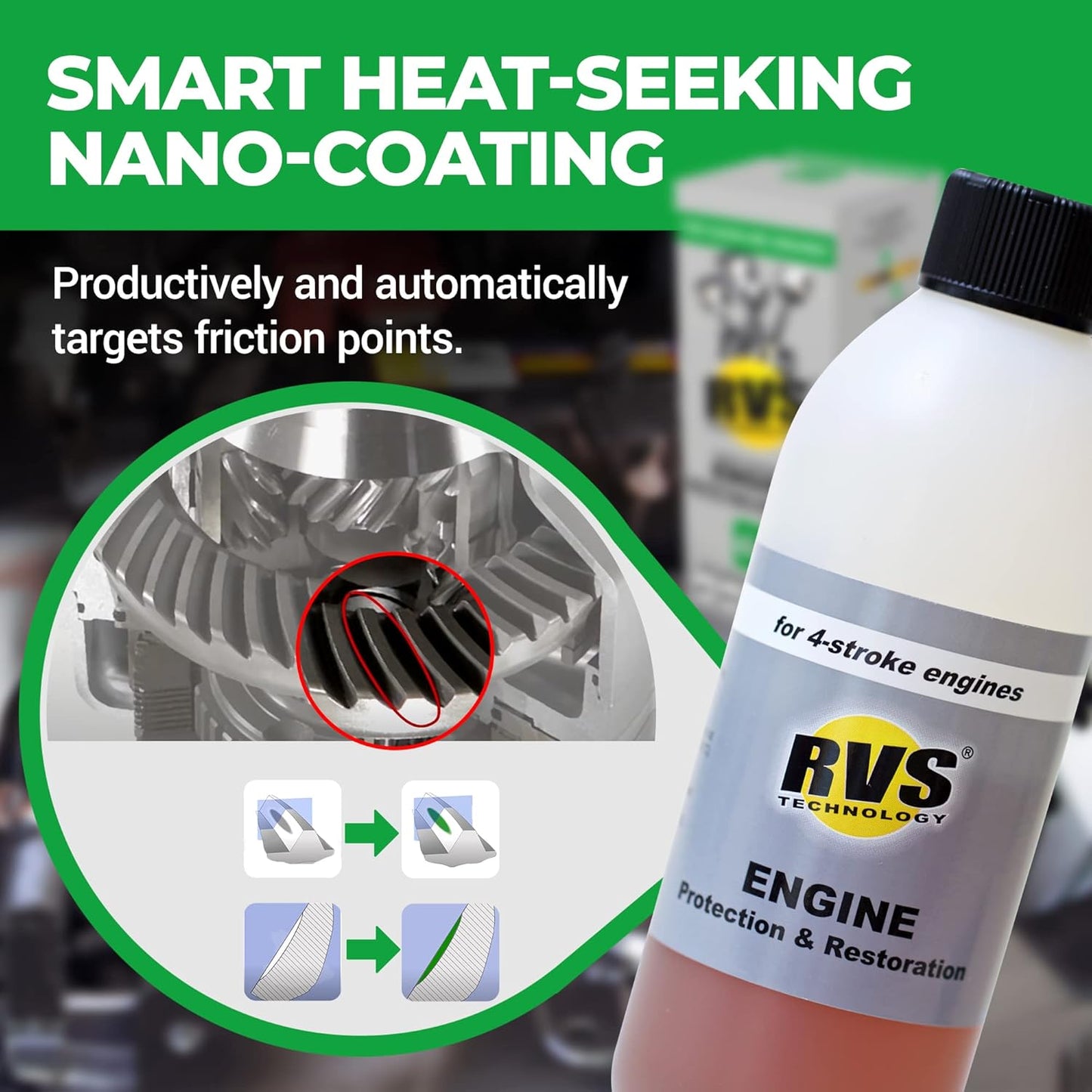 G8 Engine oil Treatment. for Gasoline Engines with an Motor Oil Capacity up to 9 quarts. Boost Power and Safely Restore and protect your Car, Truck, Motorcycle and all other engines