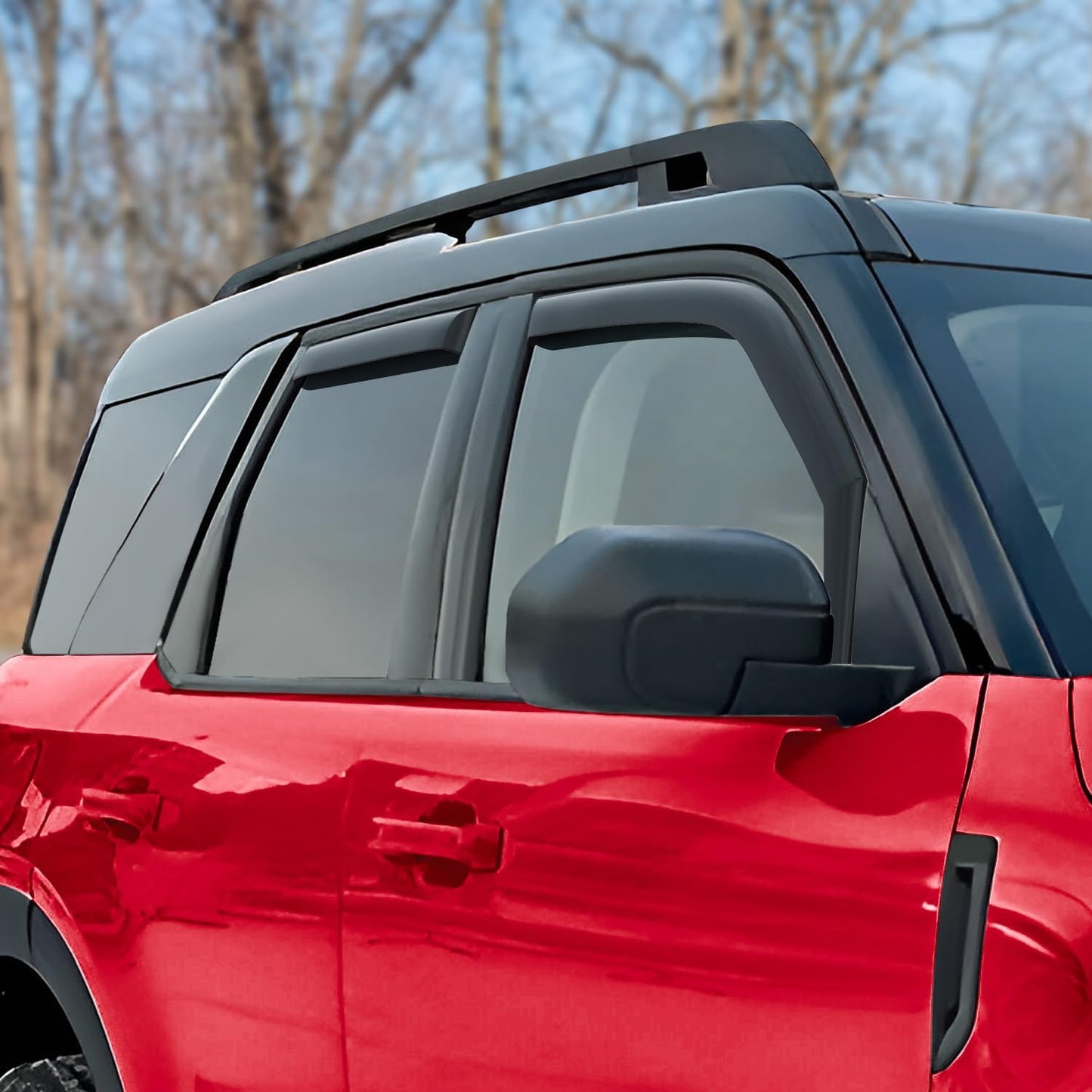 Voron Glass in-Channel Extra Durable Rain Guards for Ford Bronco Sport 2021-2025, Window Deflectors, Vent Window Visors, 4 Pieces - 200488