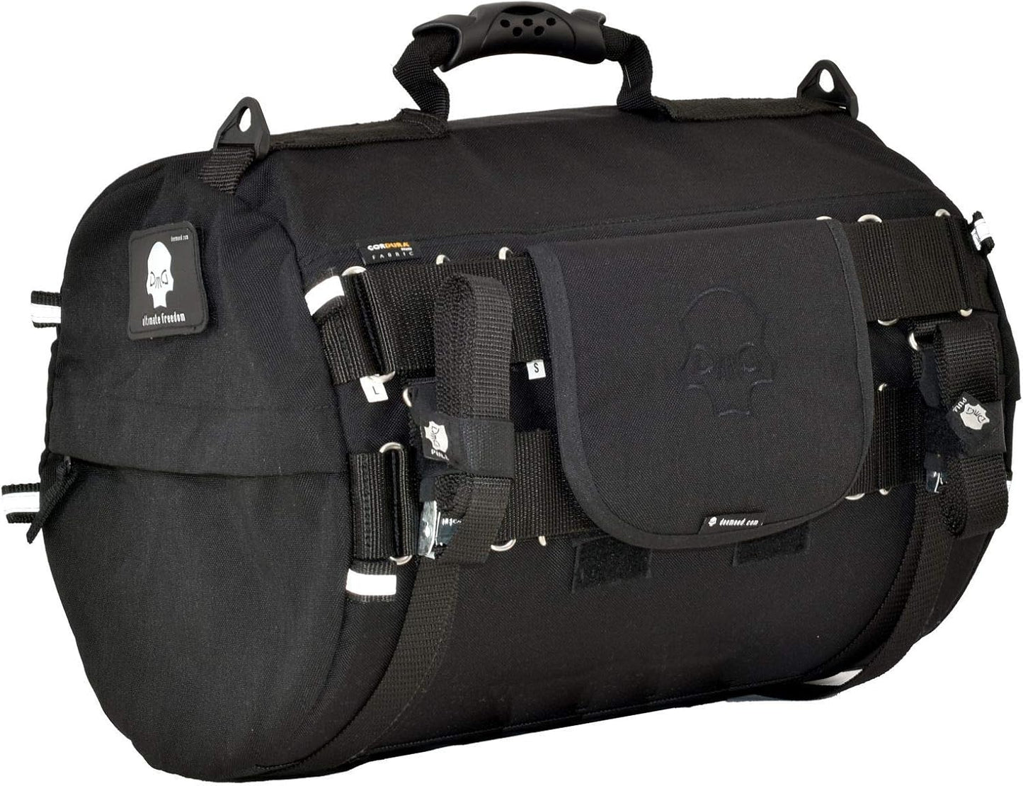 TUBE motorcycle travel luggage, made of waterproof Cordura, 6.6 gallons capacity, motorcycle seat/rack/sissy bar bag