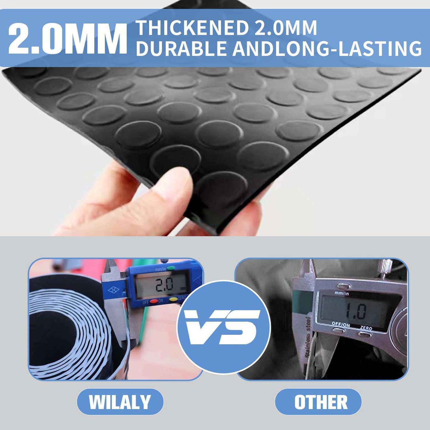 Premium Garage Floor Mat, Commercial Grade Heavy Duty Parking Mat for Garage Floor, Golf Cart Parking, Water/Stain Resistant Floor Runner (Black Coin, 4 x 6.5 Feet)