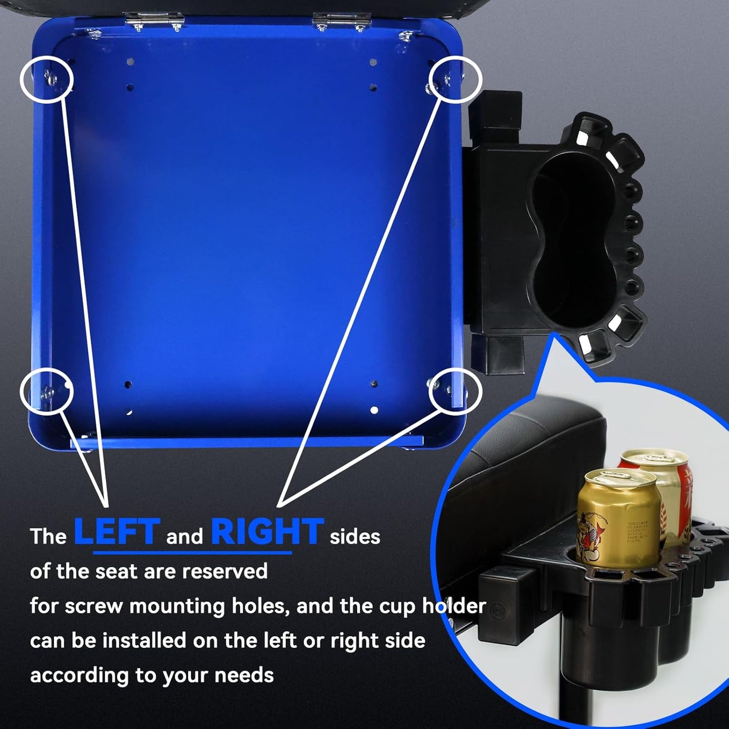 Rolling Creeper Garage Shop Seat for Men, Padded Mechanics Stool with Tool Tray Storage for Garage, Rolling Workshop Stool with Wheels, Auto Creeper Seat, 330 LBS Capacity, Heavy Duty, Blue