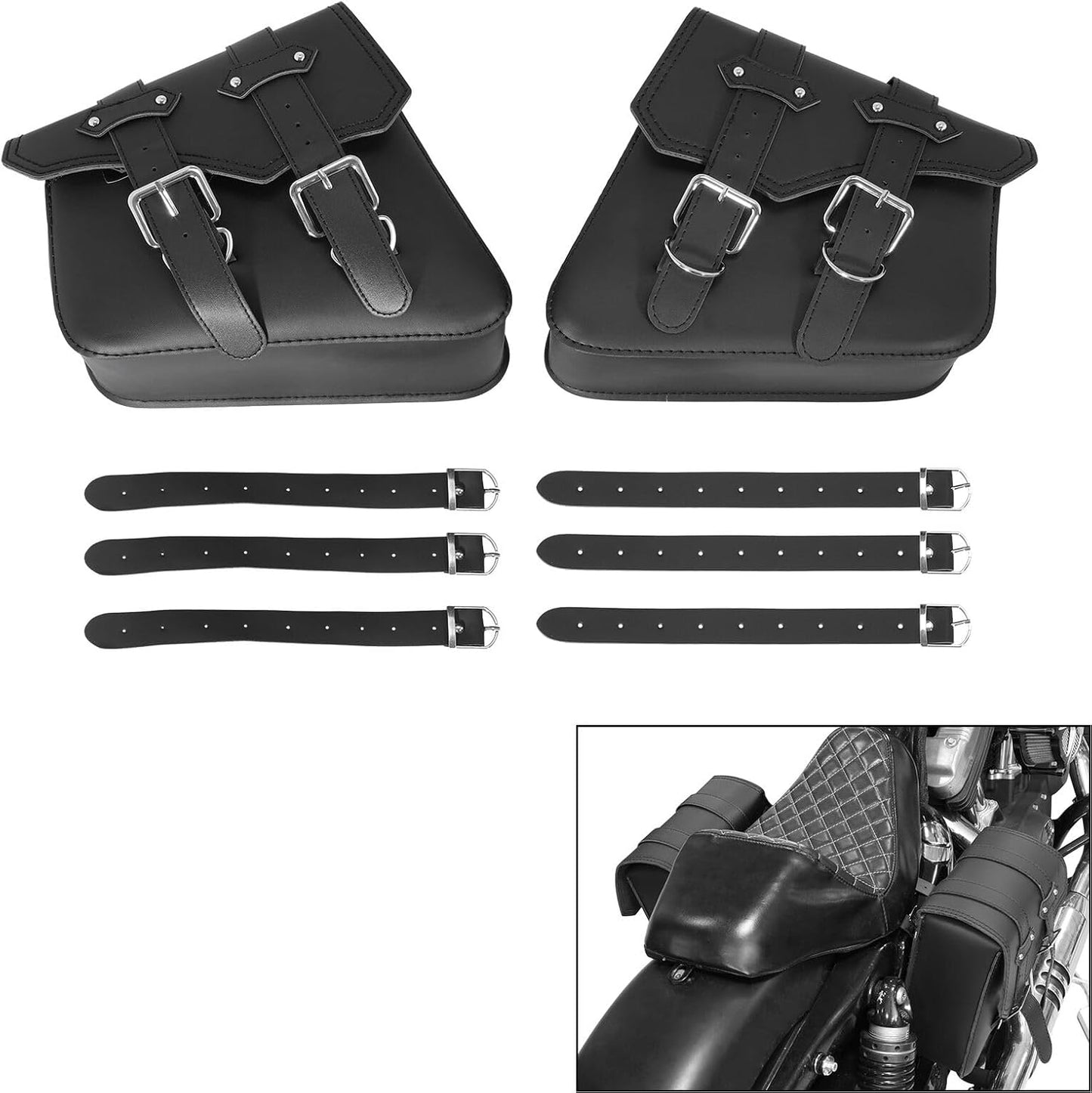 TCMT Motorcycle Saddle Bags Side Tool Bag Luggage Fit For Harley Sportster XL883 XL1200