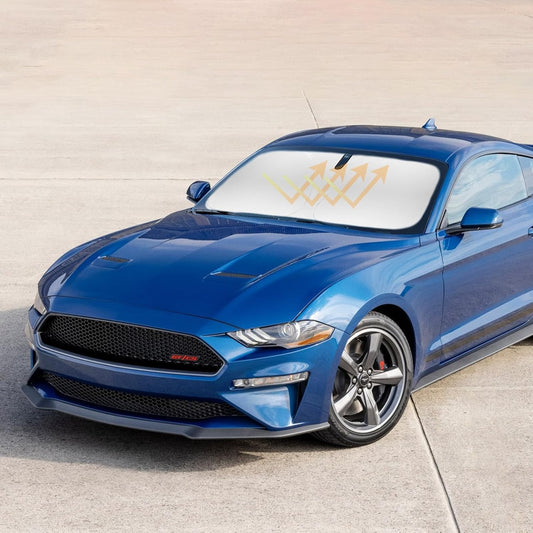 Windshield Sun Shade Car Sunshade for Ford Mustang Accessories 2015-2023 2024 2025 (NOT for Ford Mustang Mach-E Windshield 240T Silver Coating Sun Visor Cover for Mustang Front Window Shield Protector