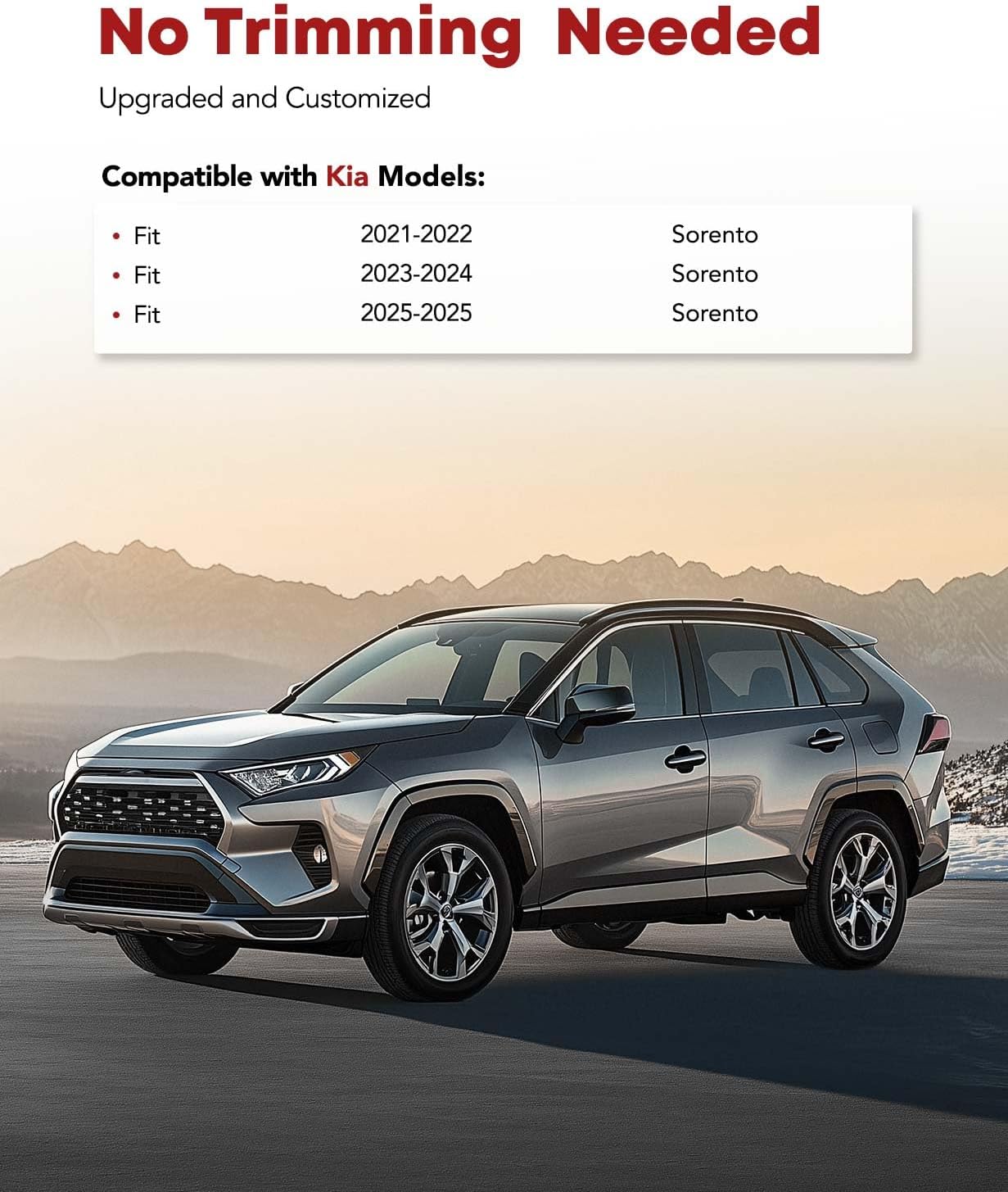 YHTAUTO Trunk Mat Compatible with Kia Sorento 2021-2025, TPE All Weather Car Mats Waterproof Anti-Slip Odorless Floor Liner, Sorento Accessories Cargo Liner