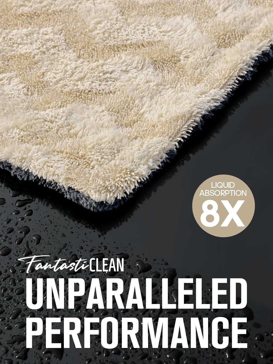 Fantasticlean Extra Large Car Drying Towel- 36‘’ by 24'' -Premium Microfiber Cleaning Cloth with Twisted Loop & Coral Fleece, Ultra Absorbent, Scratch-Free for Car Detailing