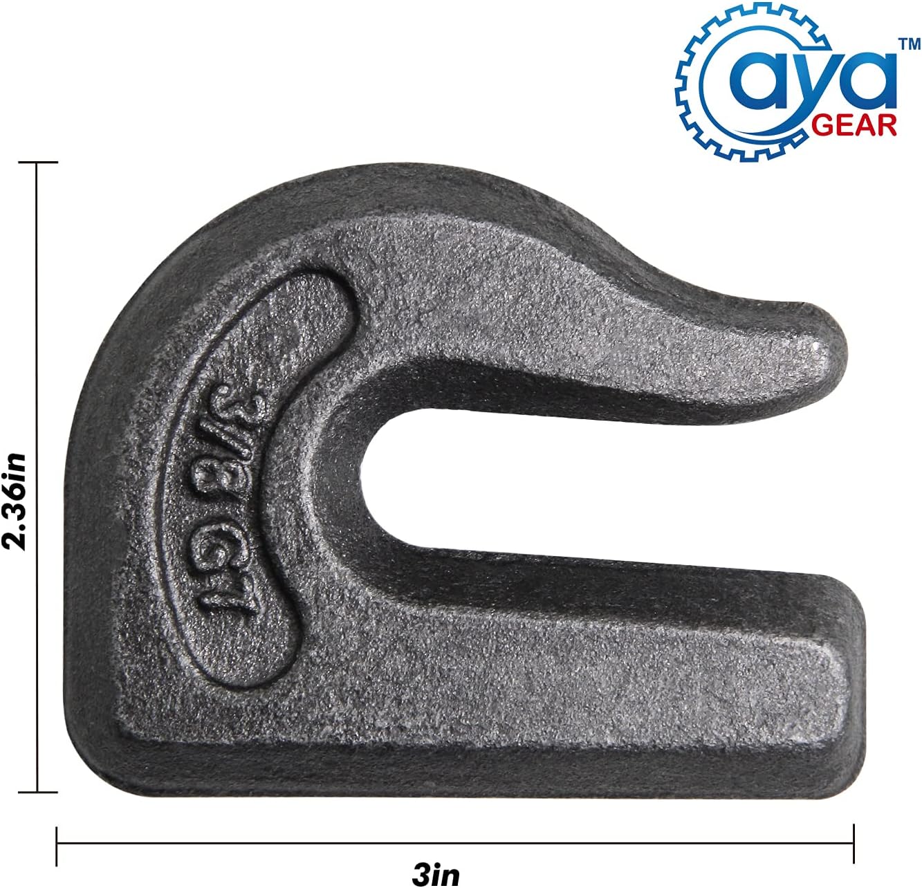 Weld-on Grab Chain Hook 3/8-in Heavy Duty Tow Hook G70 Forged Steel Tractor Hook Weldable for Car, Truck,SUV, RV,UTV,Tractors (6Pcs)