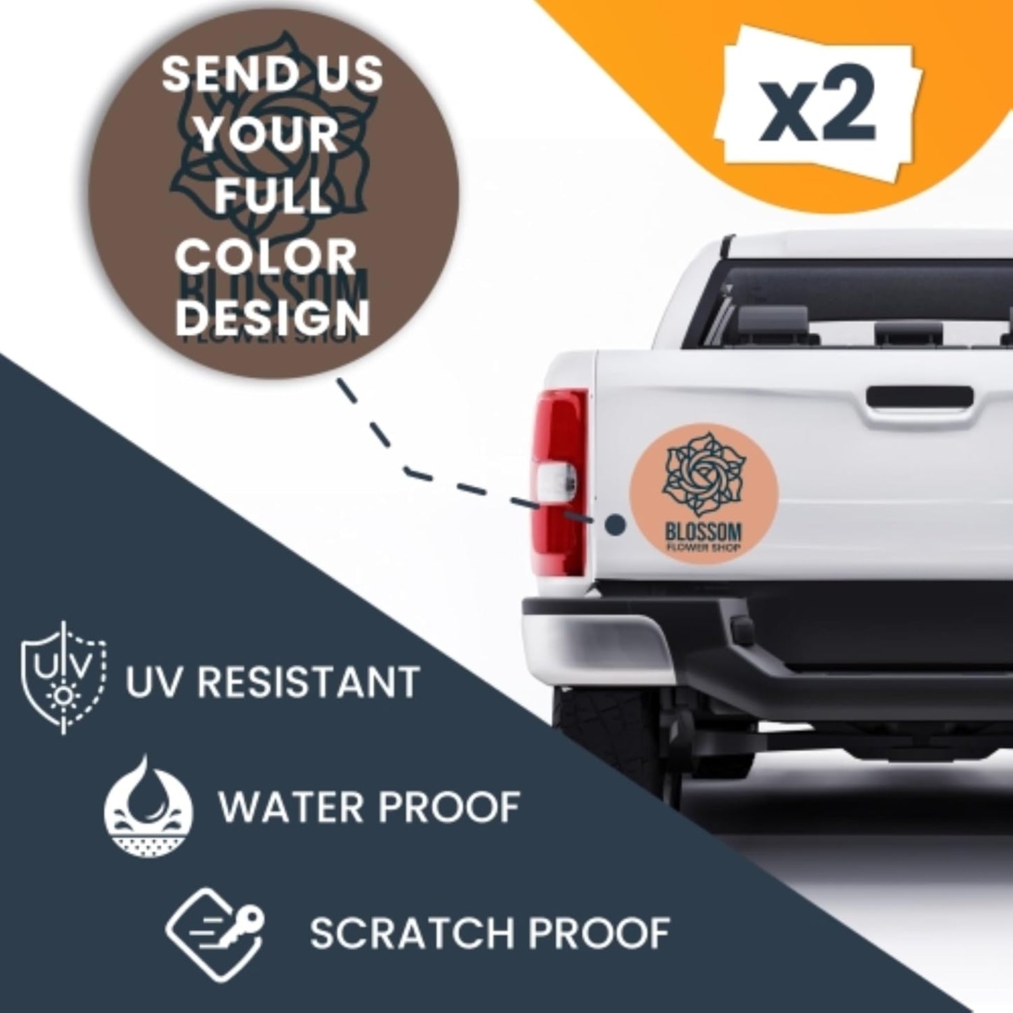 Magnet Me Up Customizable and Personalized Automotive Magnet Decals (18" Round)