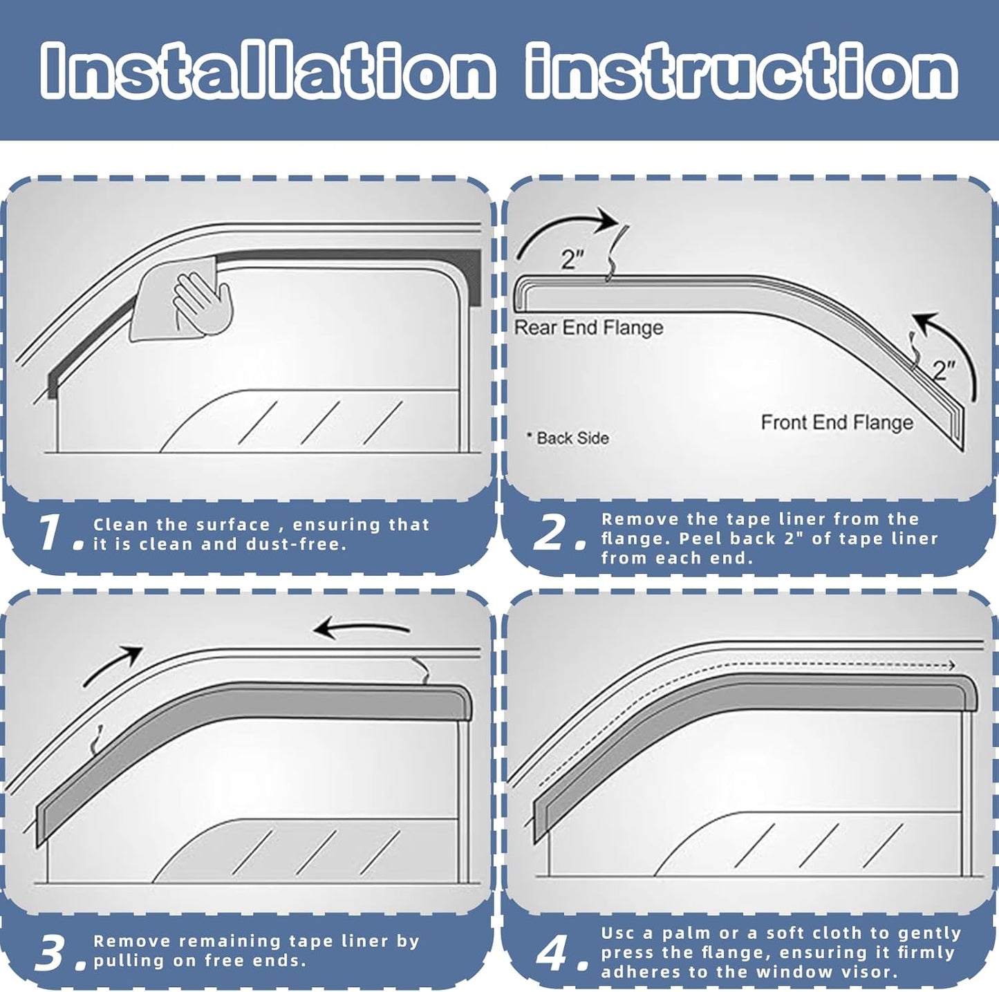 Window Visors Rain Guards fits 2013 2014 2015 XV CrossTrek, Out-Channel Window Wind Deflectors Vent Shades Accessories for 2016-2017 CrossTrek, 2012-2016 Impreza Hatchback, Dark Smoke 4 Pcs