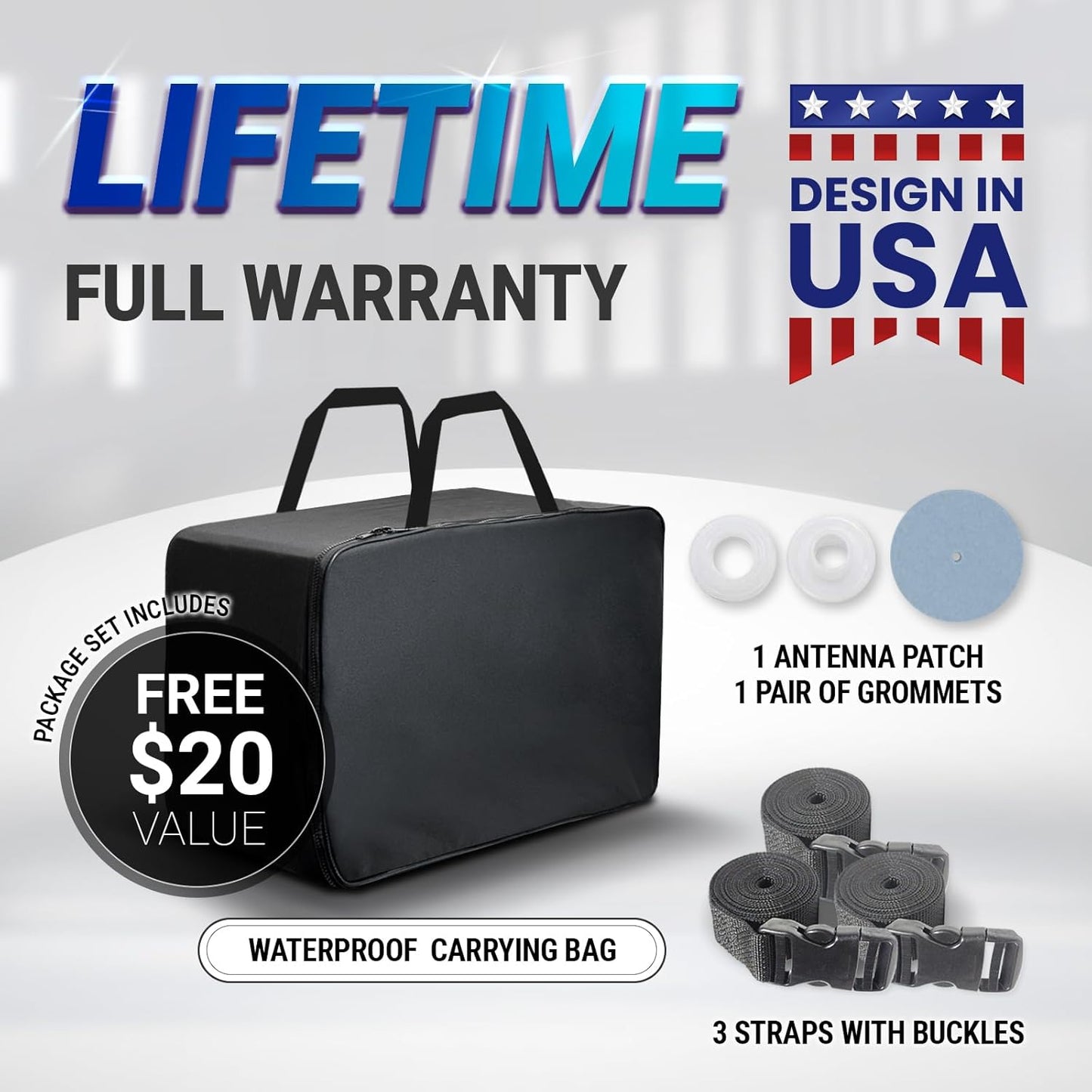 iCarCover Custom Car Cover for Pontiac Streamliner (1946-1952) Waterproof All-Weather Rain Snow UV Sun Protector Full Exterior Indoor Outdoor Car Cover (Stripe - Gray/Black)