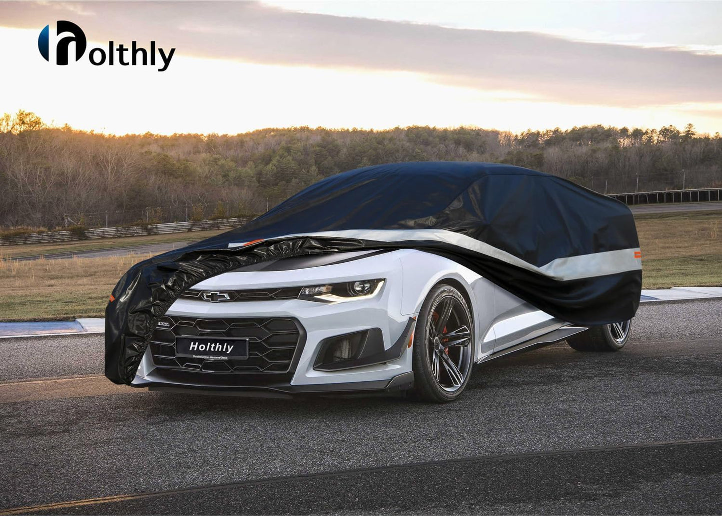 10 Layers Car Cover Custom Fit for Chevy Camaro(2009-2024),Waterproof All Weather for Automobiles, Outdoor Full Cover Sun UV Rain Protection with Cotton.Black