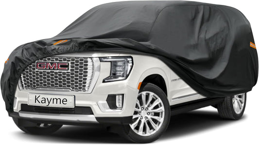 Kayme 7 Layers SUV Car Cover Custom Fit for GMC Yukon (1995-2025) Waterproof All Weather for Automobiles, Outdoor Full Cover Rain Sun UV Protection.