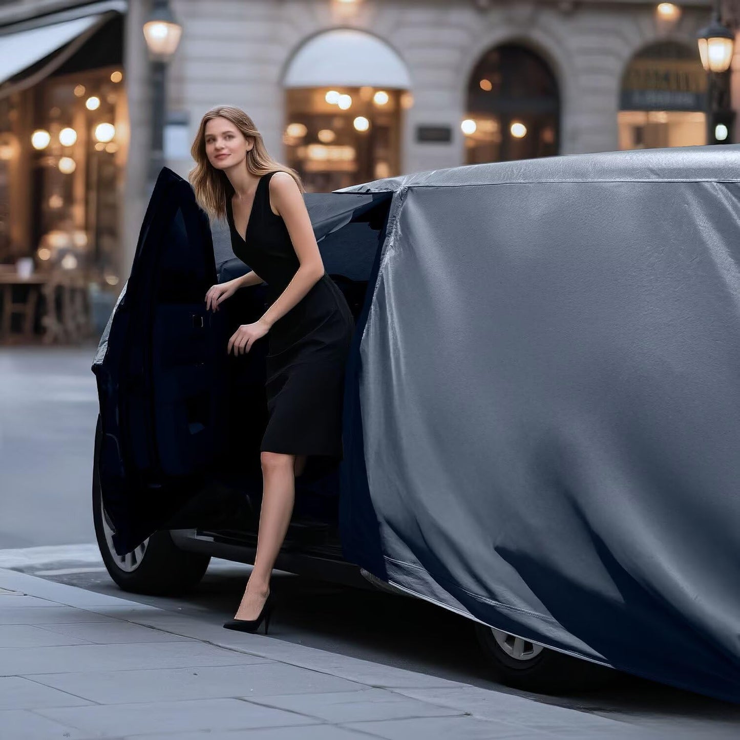 Waterproof Bentley Flying Spur(2013-2025) Car Cover with Breathable Vents, [2025 Upgrade] Premium Covers with Cotton Liner and Zipper Door, Sun Rain Snow Dust Uv Protection.(Gift with Towel)