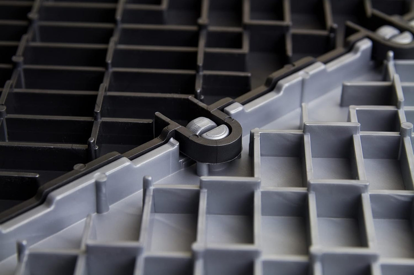 Big Floors GarageTrac Diamond, Interlocking Non-Slip Garage Flooring Tile, Durable, Modular, Heavy-Duty Copolymer, Easy Install (Alloy, 12 Pack of 12 x 12" Tiles)