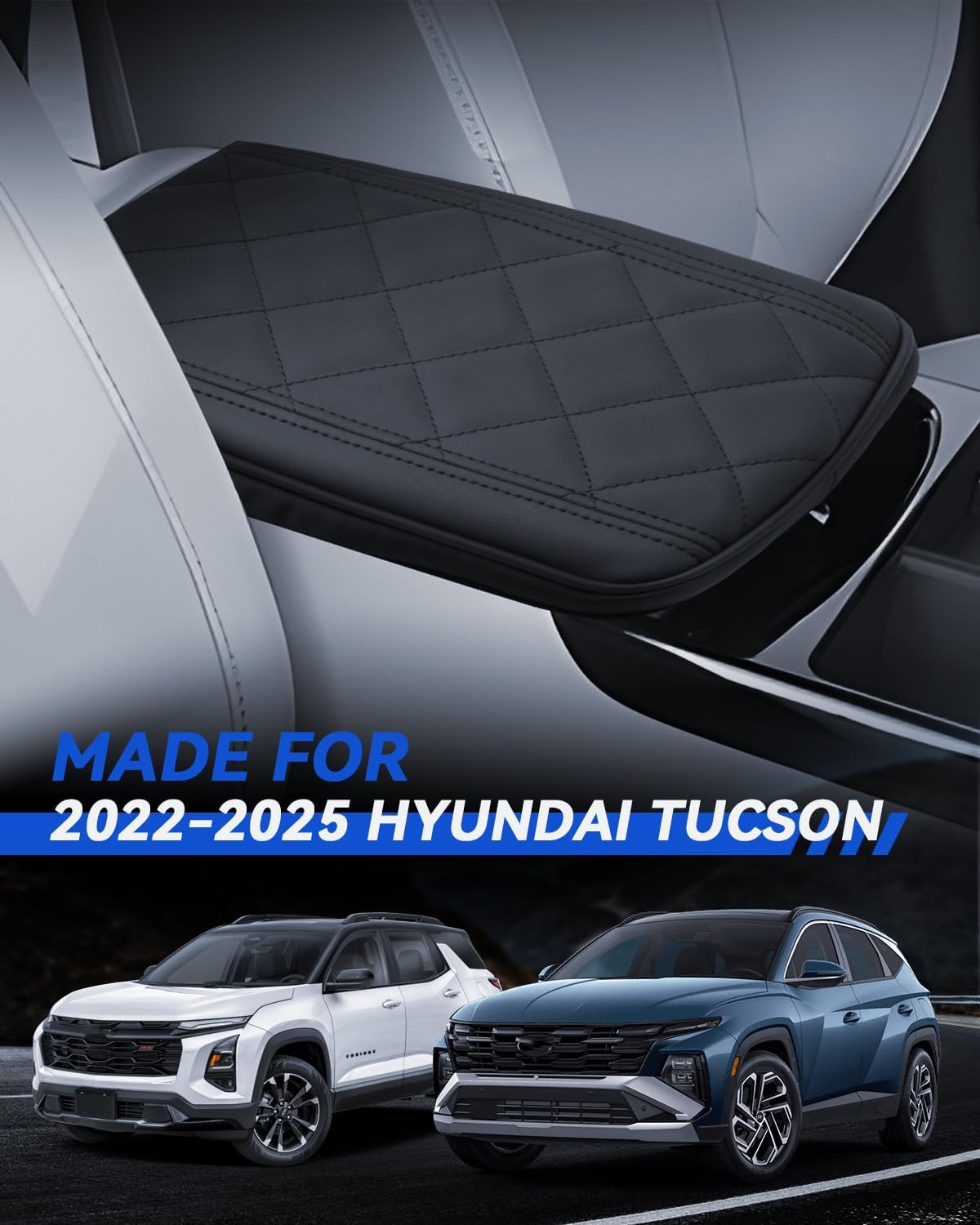 Armrest Cover for Hyundai Tucson 2025 Accessories Center Console Middle Lid Pad Protector for Car Elbow Rest