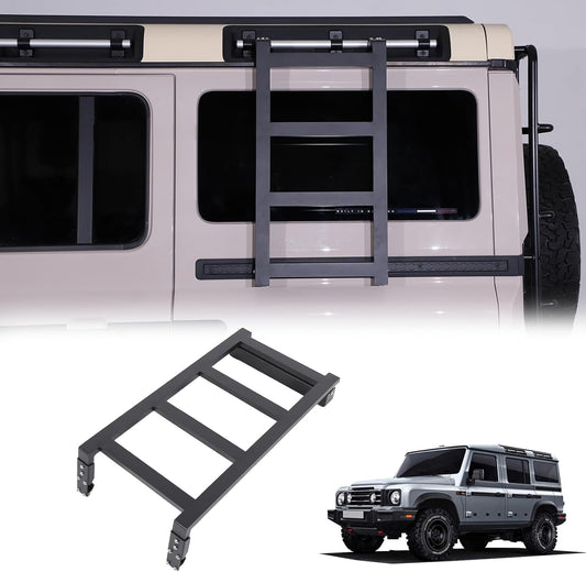 Car Roof Rack Ladder Side Access Ladder Compatible with INEOS Grenadier 2020-2024 Aluminum Alloy Side Window Roof Step Ladder Kit Left Right Universal