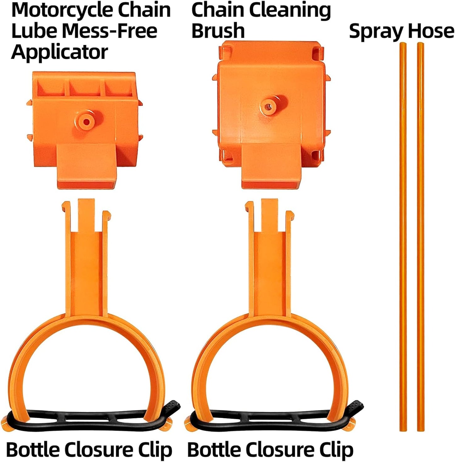 Motorcycle Chain Cleaning Kit, Bike Chain Oiler, Chain Lube Tool Kit for Motorsport Motorcycle, Bike Chain Cleaner, Streetbike Chain Oiler, (Applicable Sizes Include 428, 520, 525, 530 Chains)