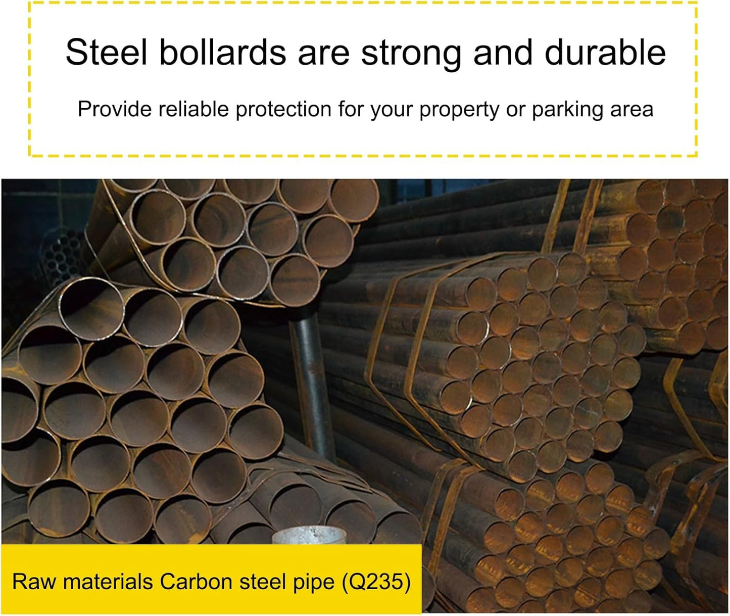 Safety Bollard Post, Spring Parking Post with Warning Stripes, Driveway Garage Security Post Barrier, Traffic Barricade Cones, for Indoor and Outdoor Parking(Yellow (2PCS))