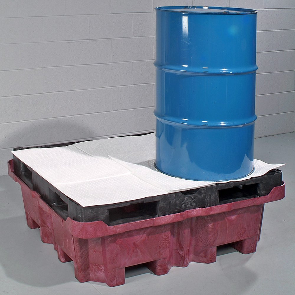 New Pig Oil Mat - Oil-Only Absorbent Mat Pads - 50 Pads per Bag - 30" x 30" Pads - Absorbs up to 85 Ounces per Pad - MAT426