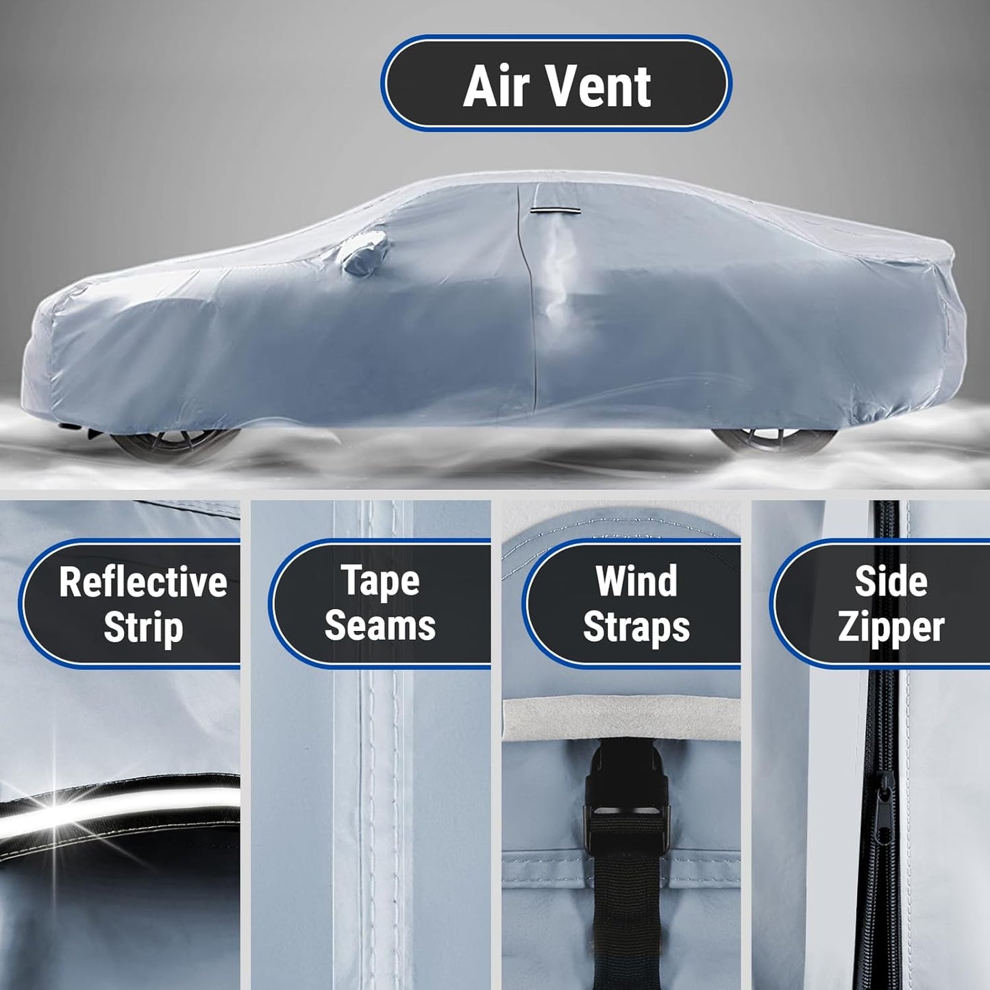 iCarCover Premium Car Cover for 1995-2007 Chevy Monte Carlo Heavy Duty Waterproof All-Weather Automobiles Custom Fit Indoor Outdoor UV Snow Protection Covers with Straps and Bag