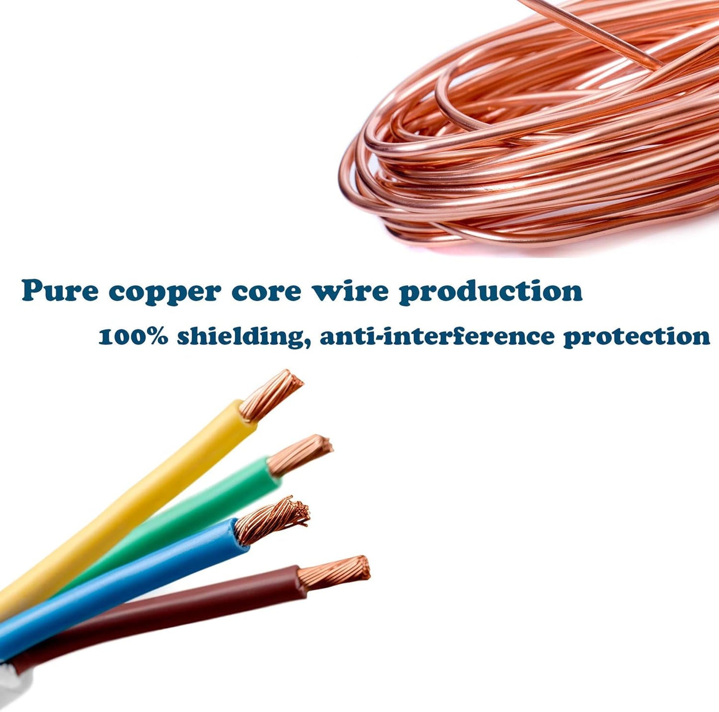 67FT Backup Camera Wire,Car Video Systems,Shock Extension,4Pin Aviation Video Extension Cable CCTV Rear View Camera(67FT/20m)