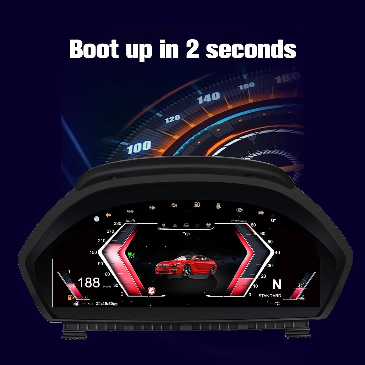 Speedometer Instrument for BMW F30 F36 2013-2020，12.3 inch Linux System Original Modern Car Odometer Information Head up Display Digital Cluster Electronic Gauge Dashboard Screen