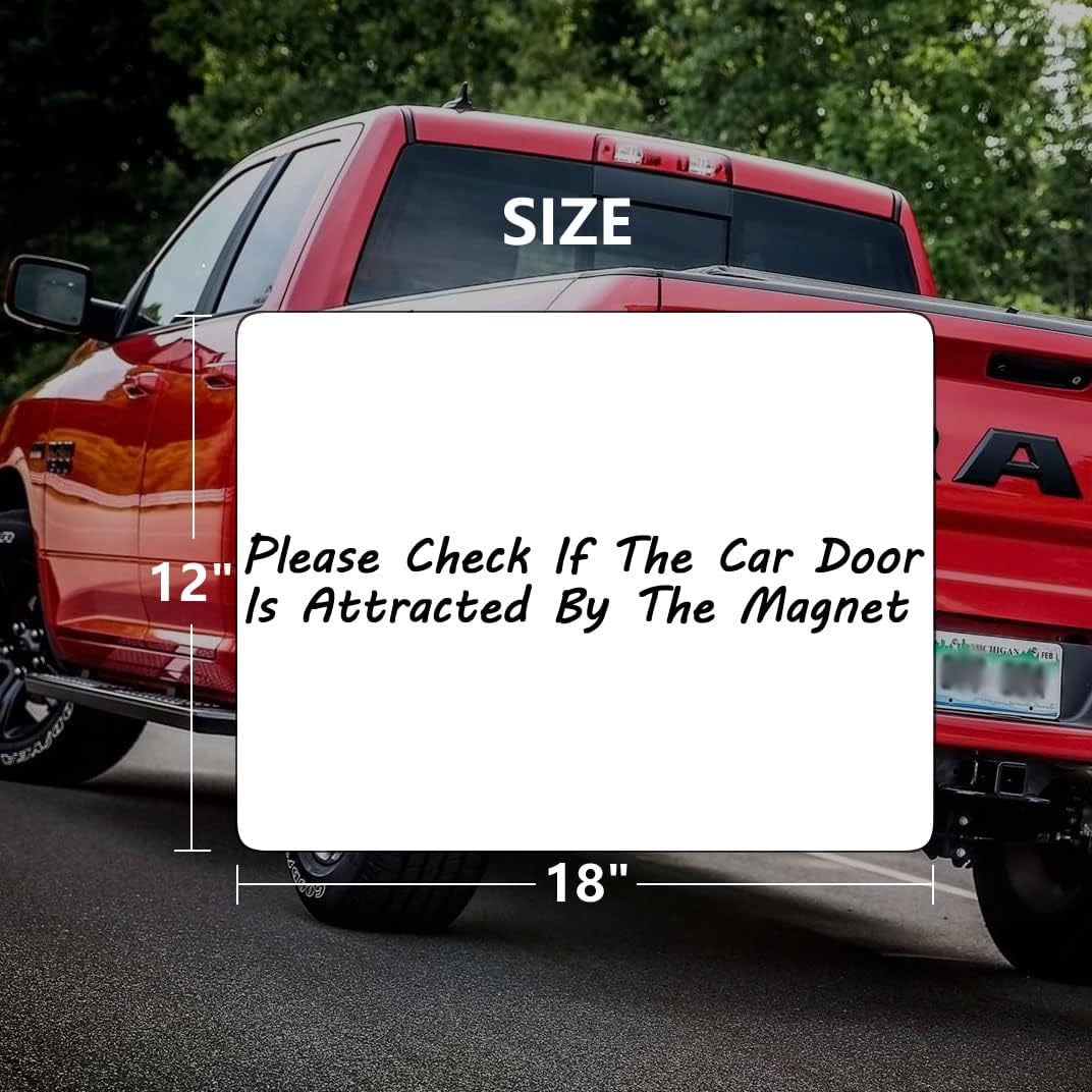 4 Pack Blank Car Door Magnet Sticker, Rounded Corners Magnetic Vehicle Sign, Perfect Magnet for Car to DIY Advertise Business and Cover Company Logo, Personalized Magnet Decal, 18x12 inch White