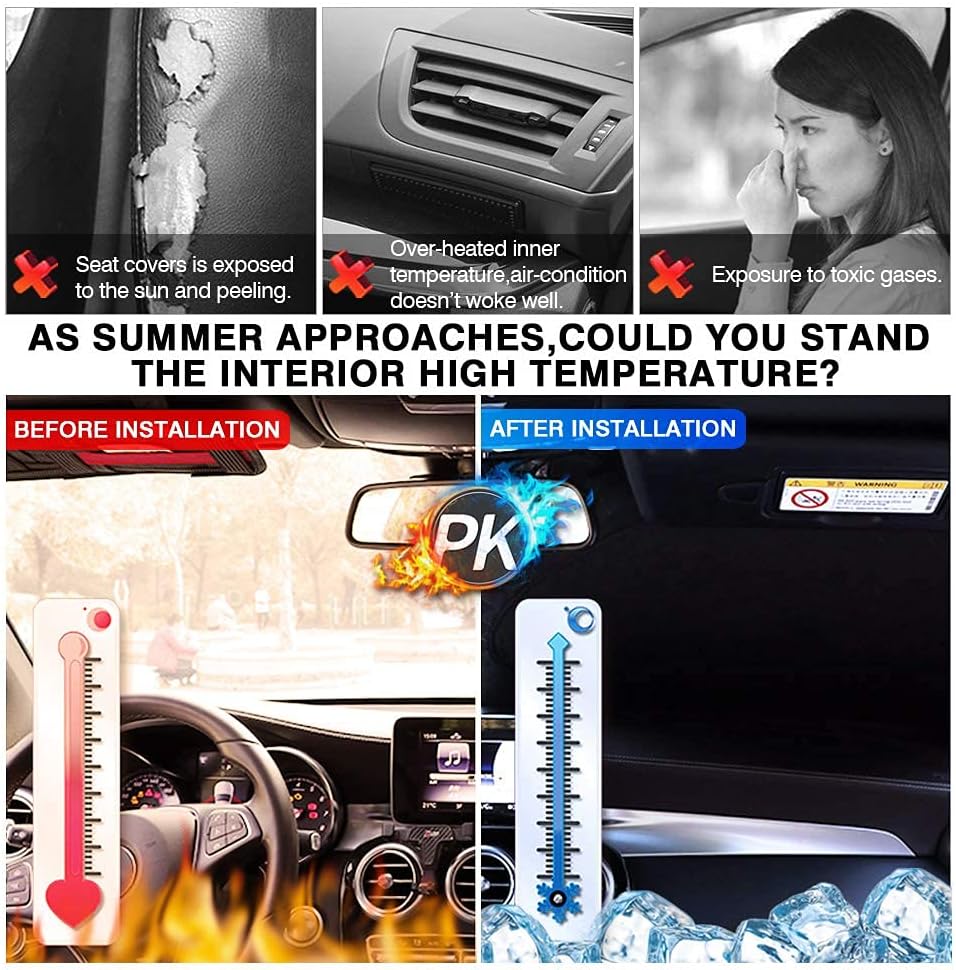 KUST Windshield Sun Shade for 2019-2025 Cadillac XT4 Accessories Window Sun Visor Protector Foldable Blocks UV Rays Keep Your Car Cool