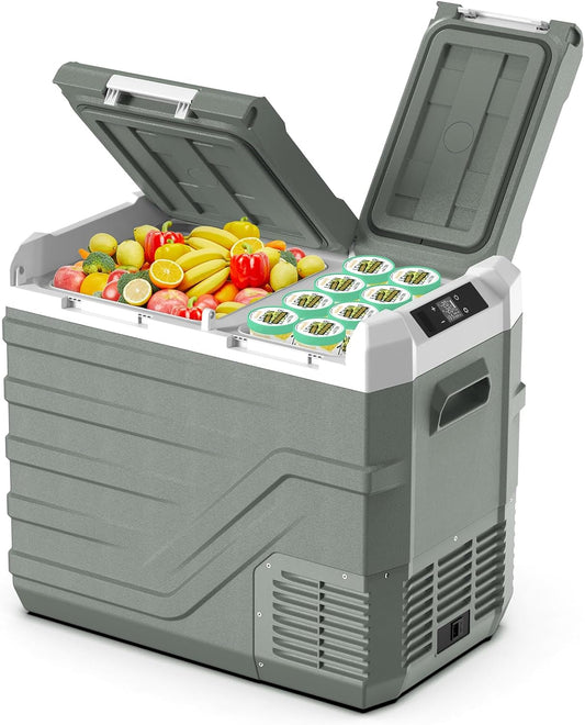 Alpicool 12 Volt Car Refrigerator Portable Refrigerator for Car 12V Refrigerator Dual Zone 41 Quarts Portable Fridge for Car (-4℉~68℉) 12V/24V Electric Car Cooler for Vehicle Camping RV Refrigerator