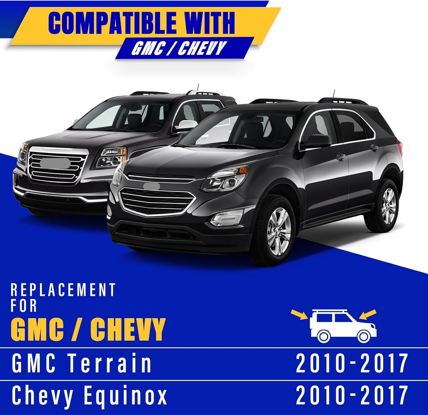 3 wipers Replacement for 2011-2017 GMC Terrain/2011-2017 Chevrolet Equinox, Windshield Wiper Blades Original Equipment Replacement - 24"/17"/13" (Set of 3) Top Lock