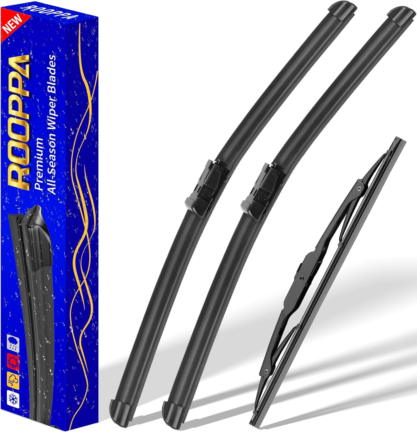 3 wipers Replacement for 2011-2017 GMC Terrain/2011-2017 Chevrolet Equinox, Windshield Wiper Blades Original Equipment Replacement - 24"/17"/13" (Set of 3) Top Lock