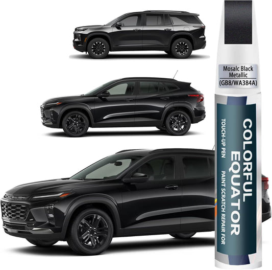 Mosaic Black Metallic(GB8/WA384A) Touch Up Paint Compatible with Chevrolet, Car Paint Pen Scratch Repair Two-In-One Touch Up Paint, Premium Car Scratch Remover for Deep Scratches