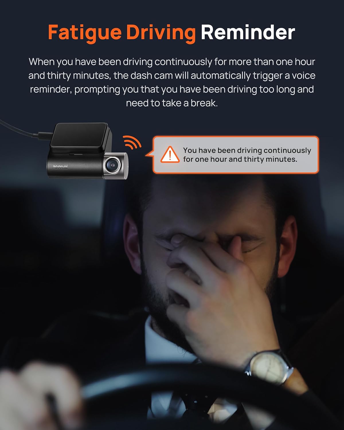 70mai 2.7K Dash Cam Front A500S, 1944P Dash Camera for Cars with Sony IMX335, Dashcam Built-in WiFi GPS, Optional Rear Dashcam, ADAS, 2'' IPS LCD Screen, 24H Parking Mode, WDR, Super Night Vision