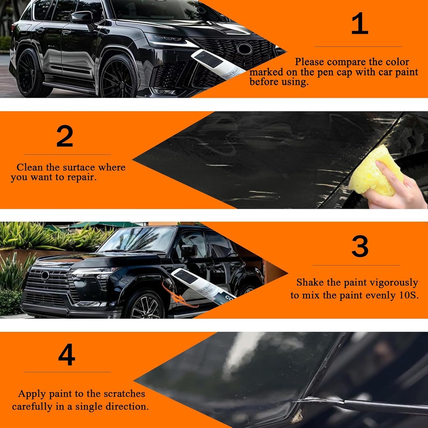 Matador Red Mica(3R1) Touch Up Paint for Lexus, Car Paint Pen Scratch Repair Two-In-One Touch Up Paint, Premium Car Scratch Remover for Deep Scratches