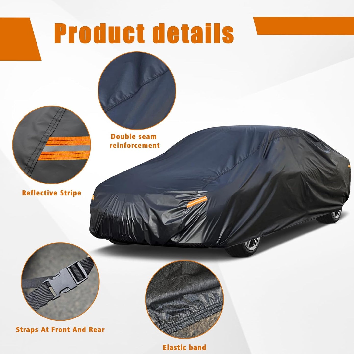 Kayme 7 Layers Car Cover Custom Fit for Porsche 911 Coupe Convertible Targa (2011-2025) Waterproof All Weather for Automobiles, Outdoor Full Cover Rain Sun UV Protection.Black