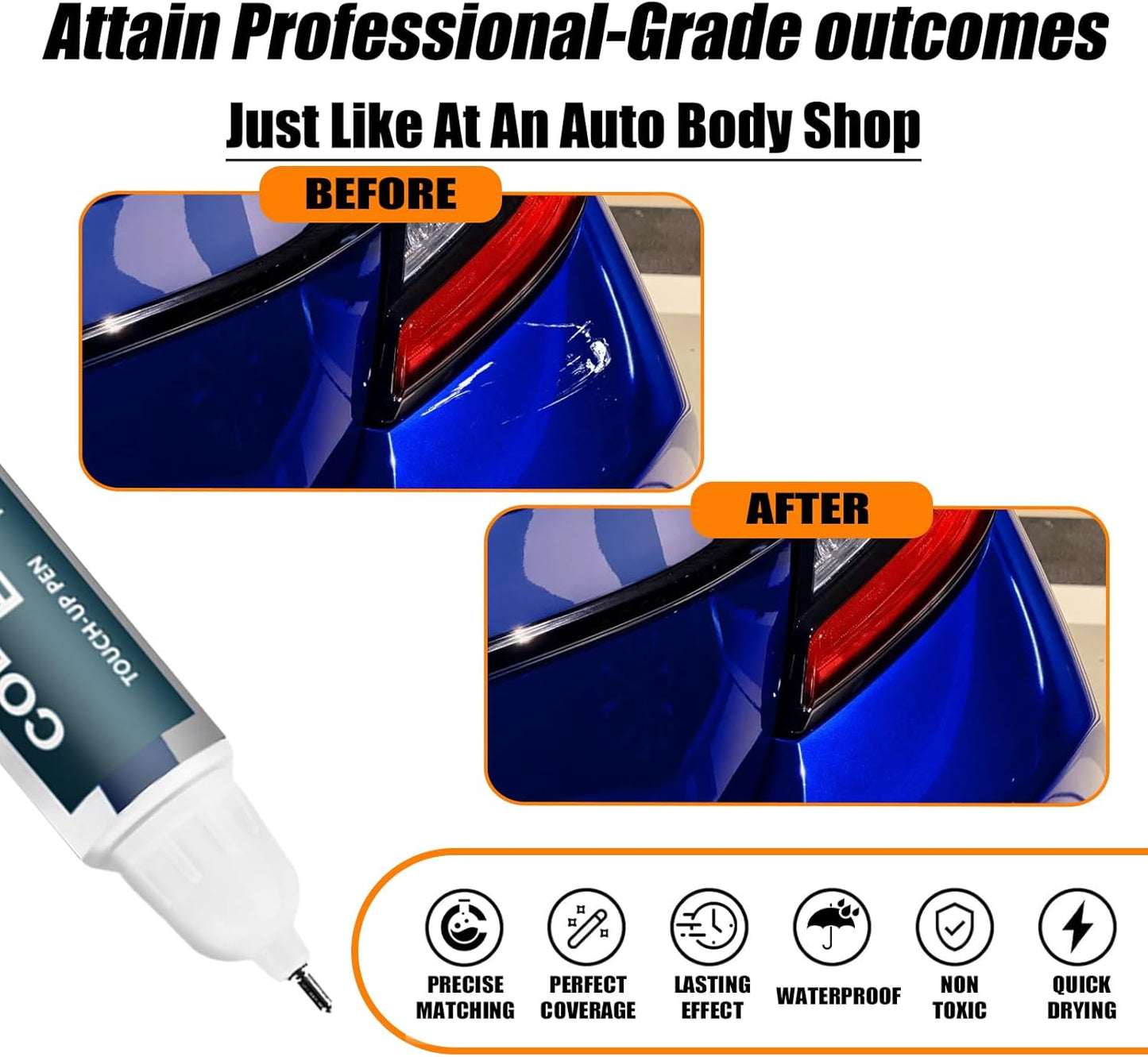 Sapphire Blue Pearl(WCH) Touch Up Paint Compatible with SUBARU, Car Paint Pen Scratch Repair Two-In-One Touch Up Paint, Premium Car Scratch Remover for Deep Scratches