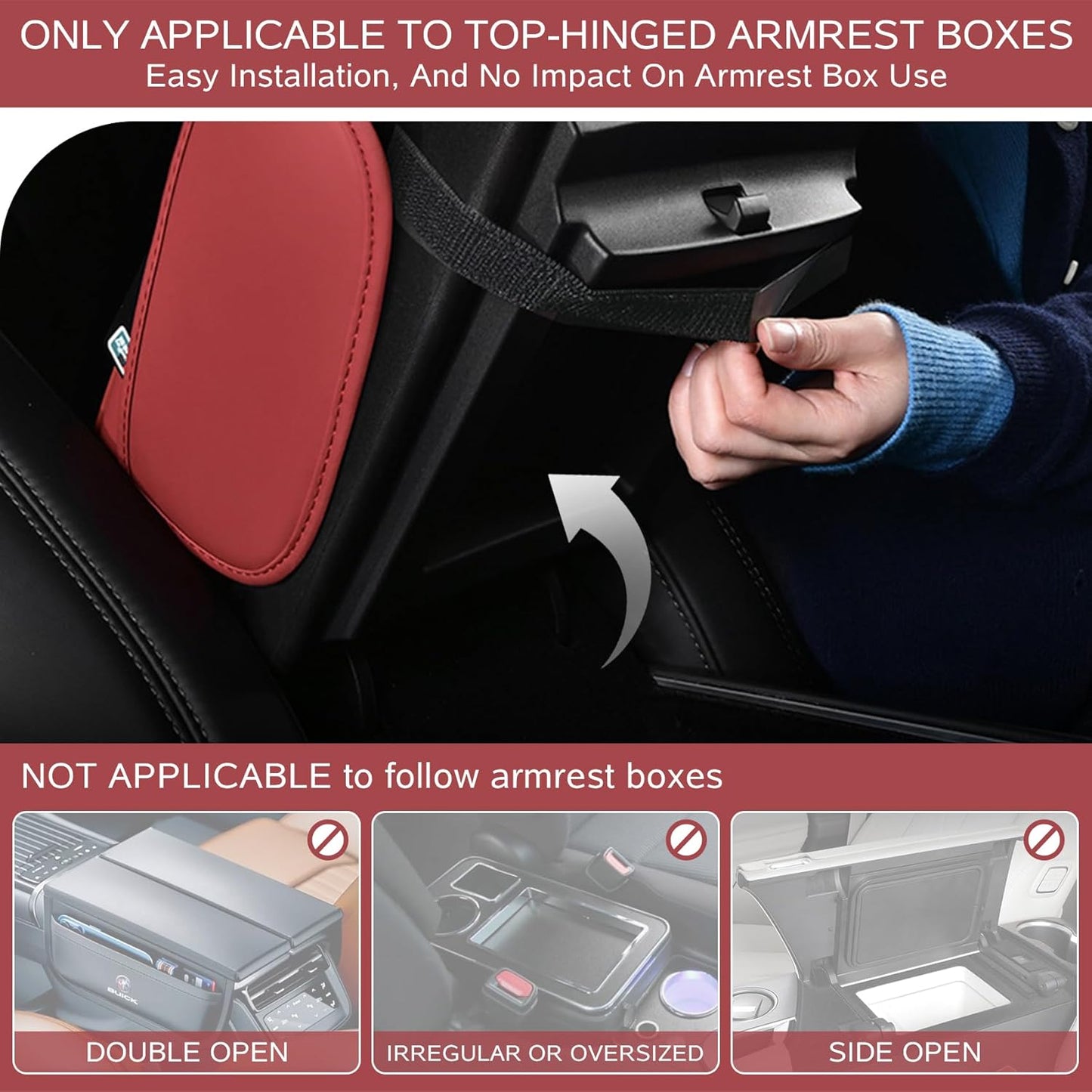 5 in 1 Car Armrest Storage Box for Center Console, Armrest Cushion Cover for Car with 2 Cup Holders Storage Bags, Tissue Box, Phone Slot, Premium Memory Foam with Nappa Leather, 14.2*7.9*2.8in (Gray)