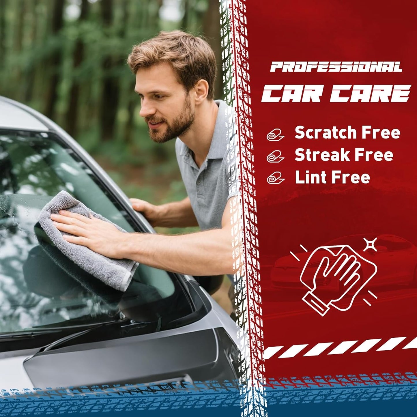 Microfiber Cleaning Cloths Bulk-400 Pack, Gray Microfiber Towels for Cars, Ultra Absorbent Wash Cloths, Lint-Free Streak-Free Microfiber Towels Bulk for Cars, 12x12 inches