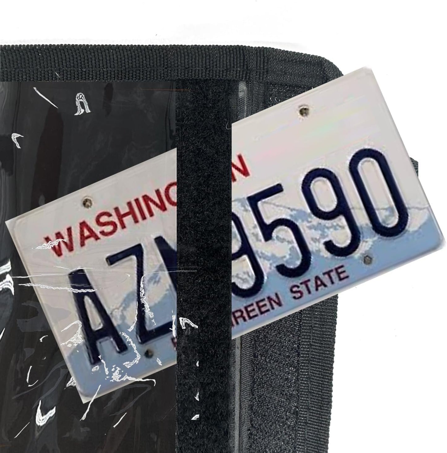 License Plate Holder with Hanging Strap, Test Drive Tag Bag, Dealer Plates License Frame Cover, for Car SUV Truck (Black, 5)