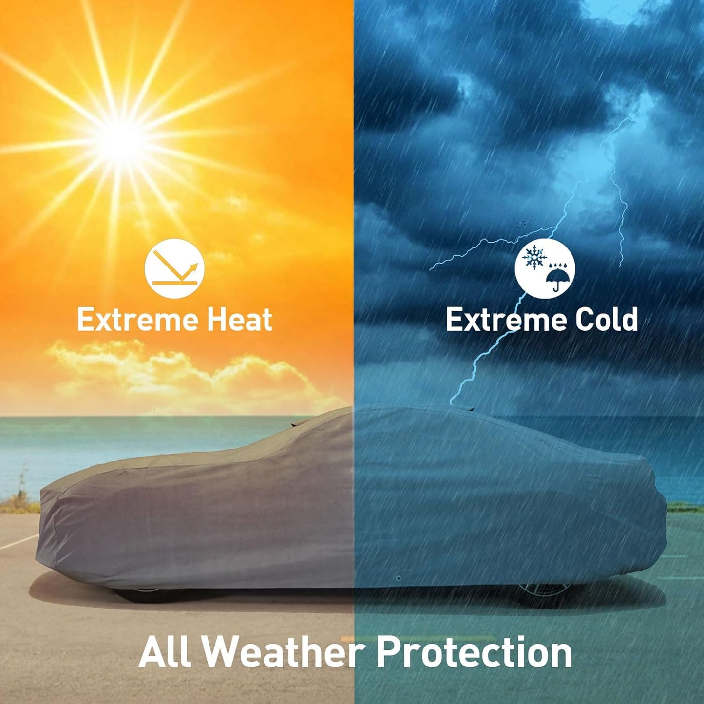 DaShield Ultimum Series Cadillac CTS 2003-2015 Sedan All Weather Protection Semi Custom Fit Dust, Sun, Snow, Rain Protection Indoor Outdoor