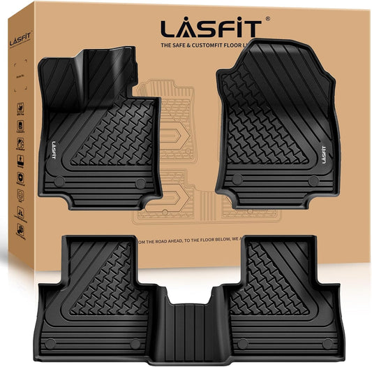 LASFIT Floor Mats Fit for Lexus 2025 2024 2023 2022 NX/NX250/NX350 (Not for Hybrid), All Weather Car Mats for Lexus NX 250/NX 350/NX 350 F Sport TPE Heavy Duty Floor Liners,Front & Rear Rows,Black
