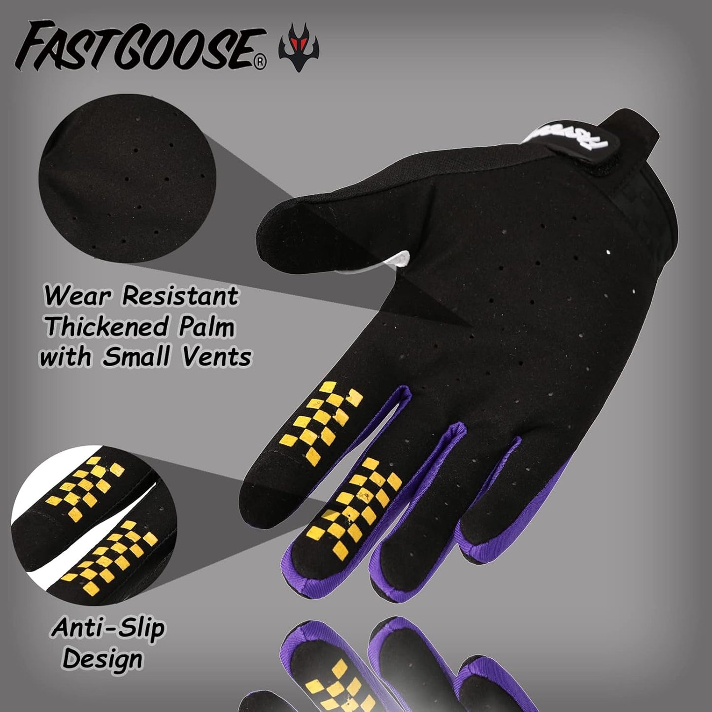 Dirt Bike Motorcycle Gloves - Motocross, Motorbike & ATV Off Road Racing Sports Cycling Gloves