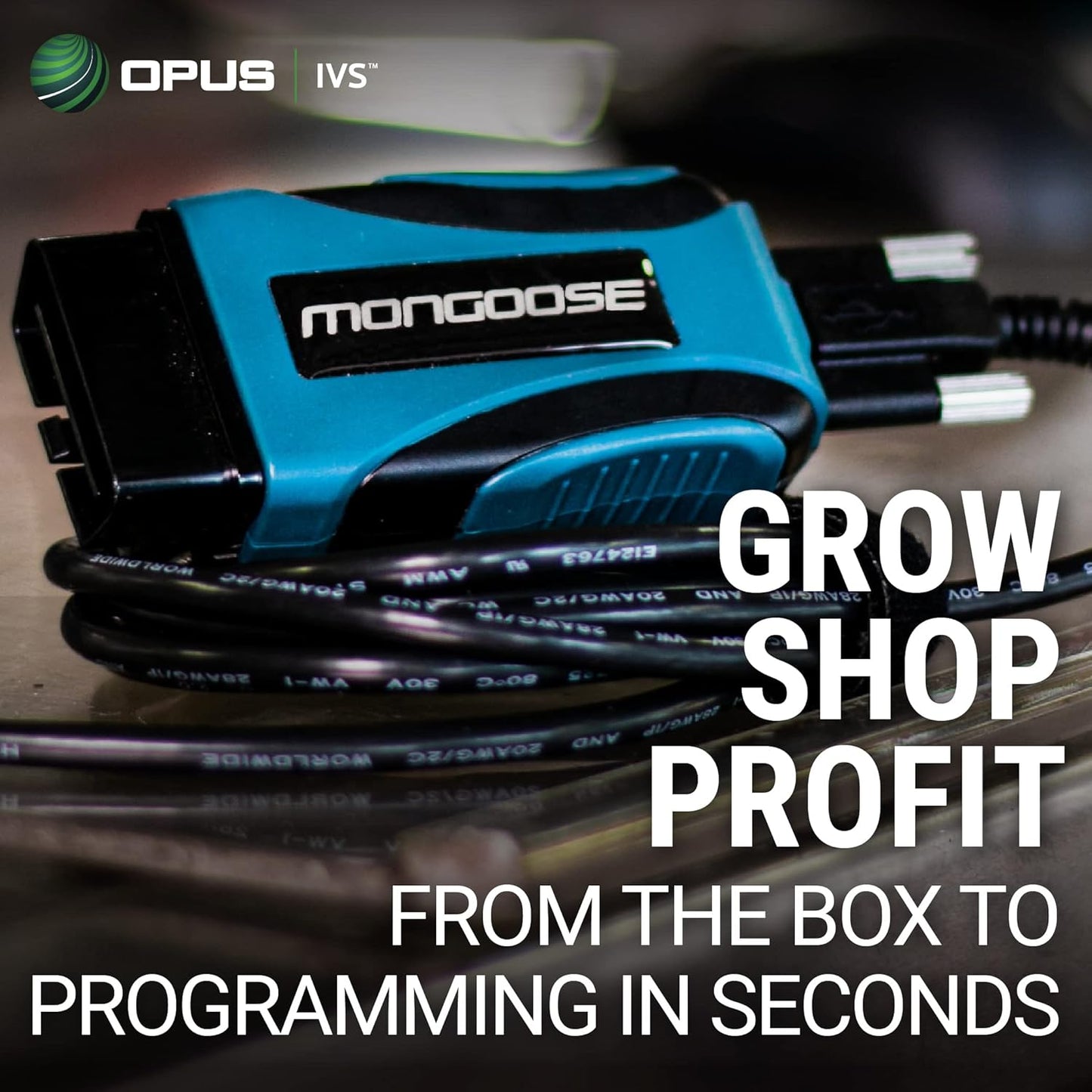 Opus IVS Mongoose-Plus J2534 OEM Bluetooth Wireless Vehicle Interface Cable - VW/Audi OEM Reprogramming and Diagnostics