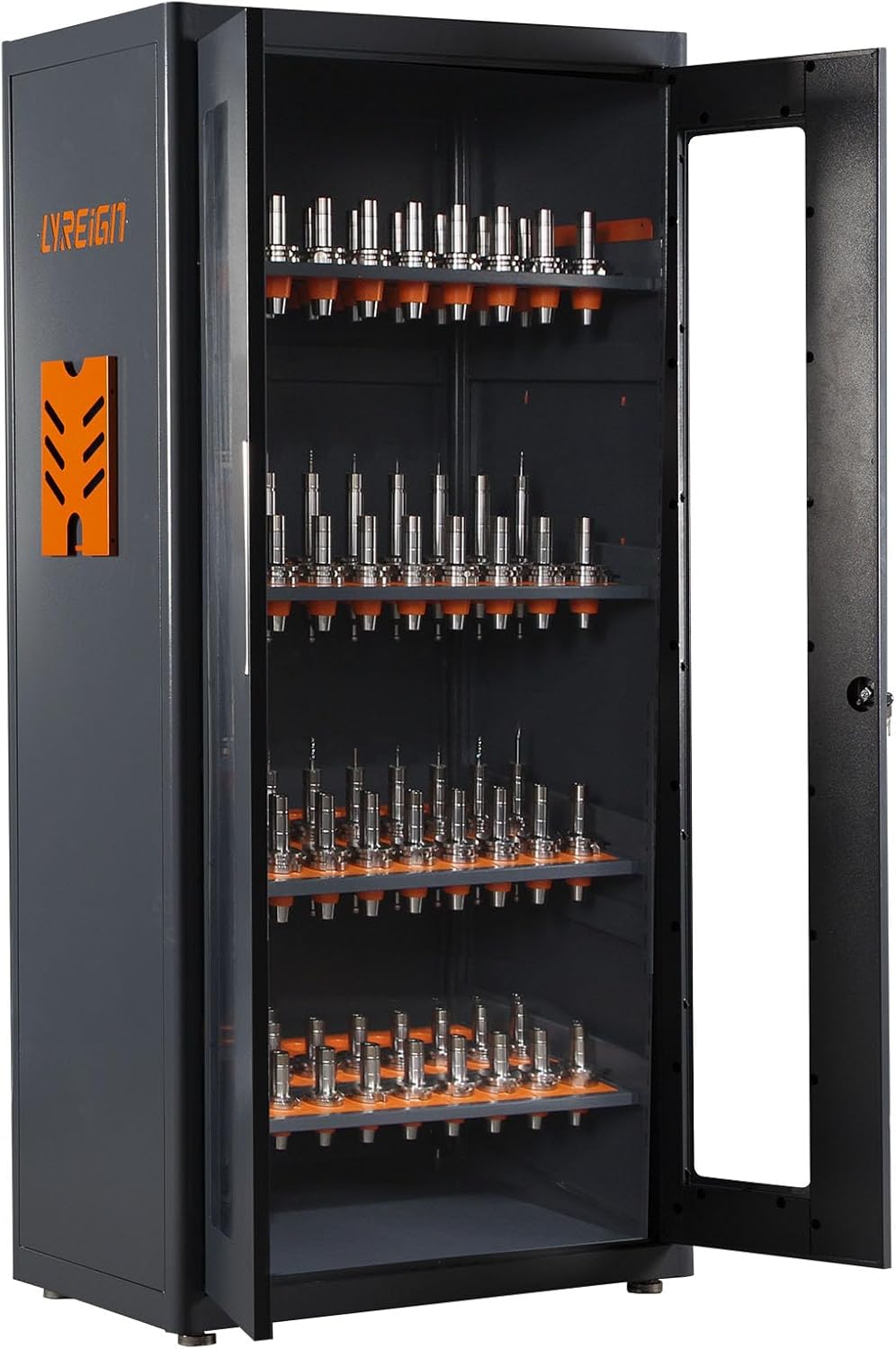 Large Capacity Tool Storage Cabinet, CNC Tool Holder Station Rack With Lock, Multi-Purpose Suitable for Machinists and Workers