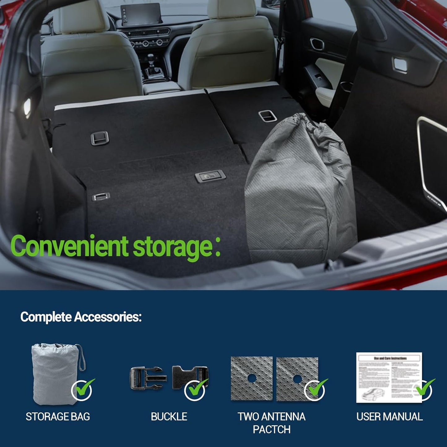 All Weather Waterproof Truck Car Cover, 7-Layer Non-Woven Cotton Car Covers for Automobiles Car Snow Cover, Full Exterior Covers, Winter Rain Sun, Grey, Size Truck T1