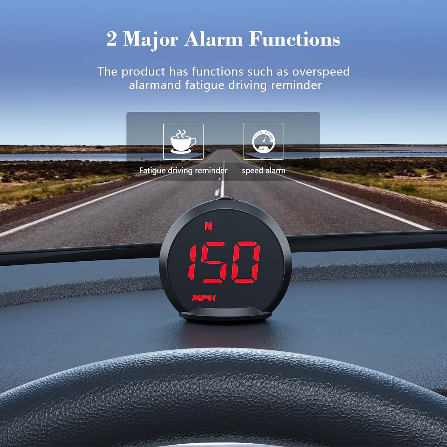 G13 GPS Speedometer, Universal Digital GPS Speedometer with Color Font, USB Connection, HUD Display Suitable for All Vehicles, Plug and Play.