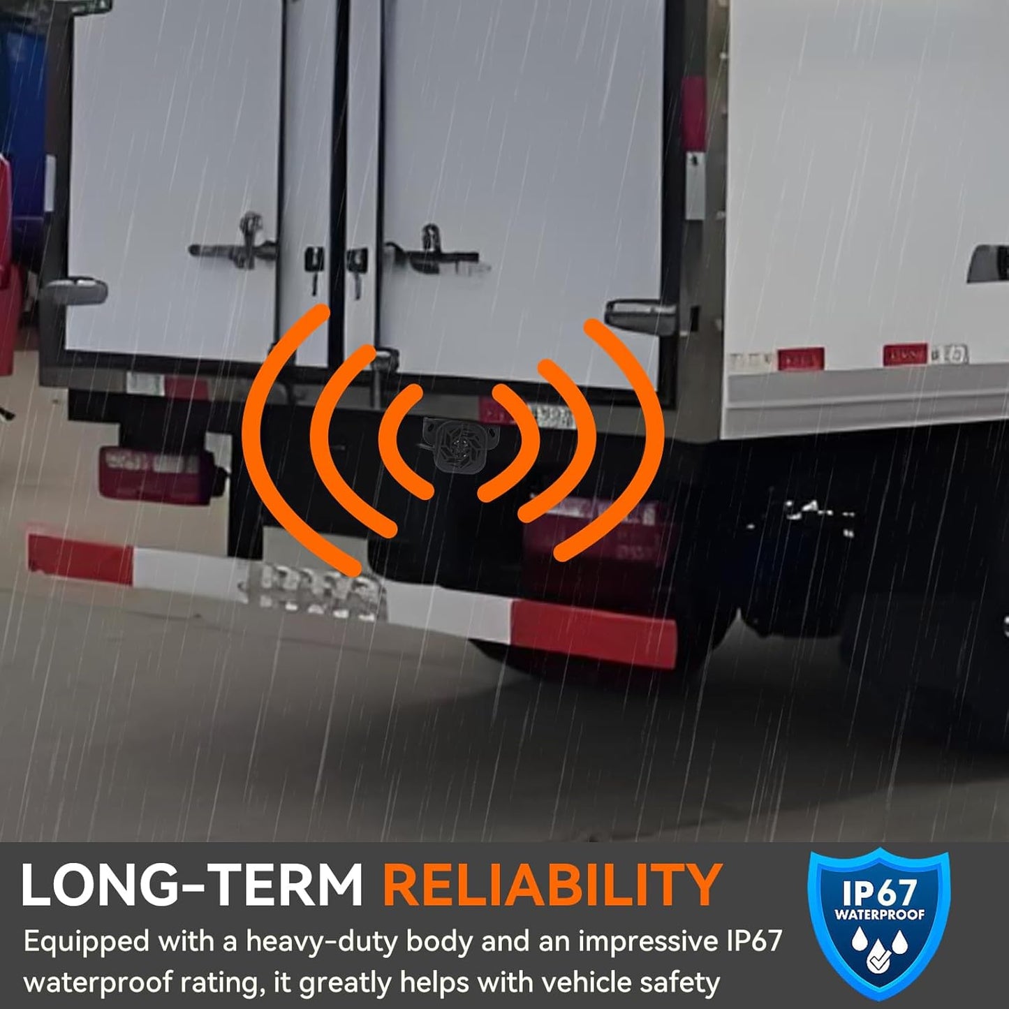 835 Back-up Alarm 12V-48V 110dB IP67 Waterproof Dust-Proof Reversing Warning Alarm with Super Loud Beeper Tone for Truck Van Forklift Car Lorry Agricultural Vehicles