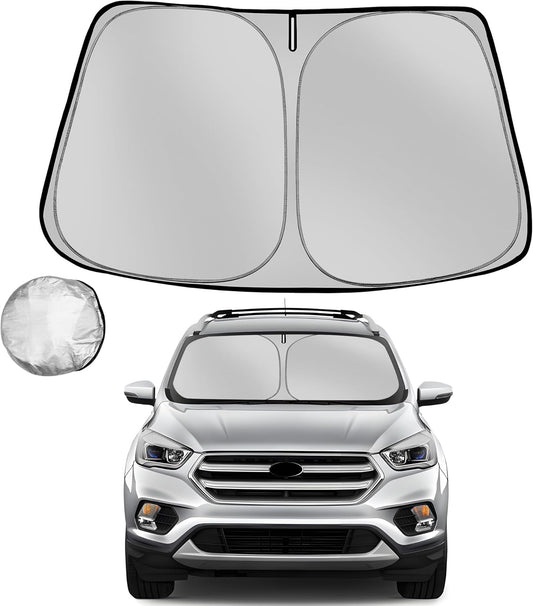 Windshield Sun Shade for 2013-2019 Ford Escape SUV Foldable Sun Sunshade for Car Front Window Blocks UV Rays and Heat Automotive Interior Protector Custom Fit Accessories