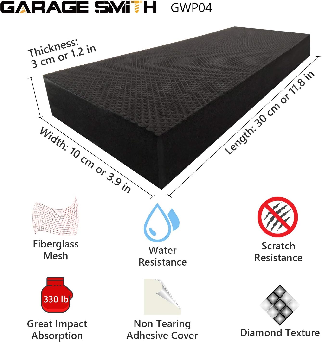 Garage Smith GWP04 Garage Wall Protector Car Door Protectors, Designed in Germany (4-Pack)