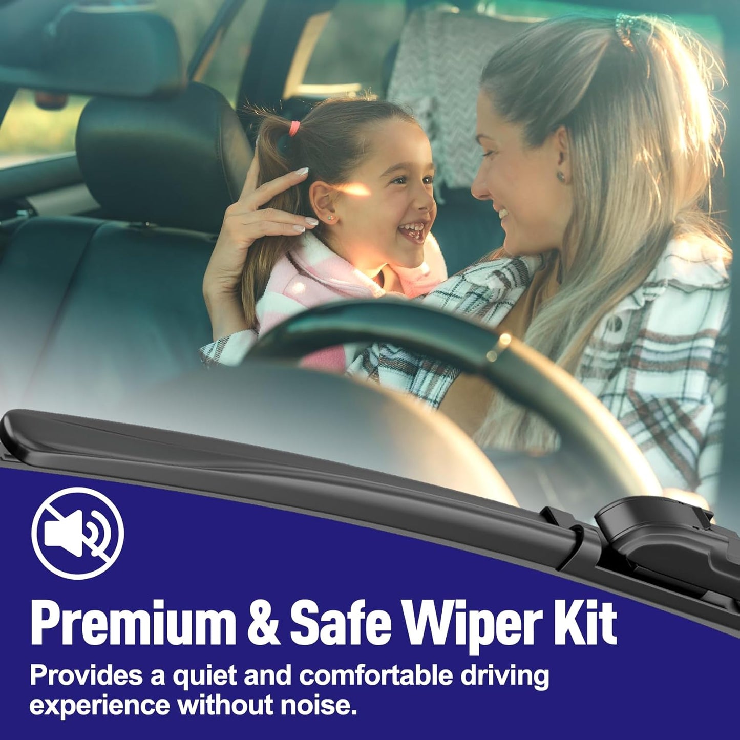 AJK Wiper Blades for Jeep Grand Cherokee 2022 2023 2024, 3 Piece All Weather OEM Quality Automotive Replacement Windshield Wiper Blades for My Car