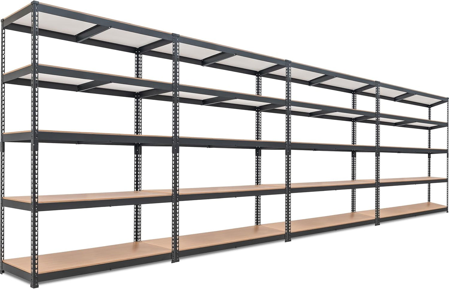 HOMEDANT 5 Tier Laminated Boltless Heavy Duty Garage Storage Adjustable Wide Size Metal Shelving Unit Utility Rack Shelves Organization Multipurpose Shelf Shed Warehouse 47.7"W x 18.2"D x 71.3"H 4Pack